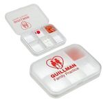 Easy-Carry 6 Compartment Pillbox - Bright White