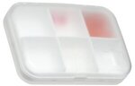 Easy-Carry 6 Compartment Pillbox - White