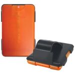 Easy-Reach TM Auto Visor Clip with Credit Card Sanitizer - Translucent Orange