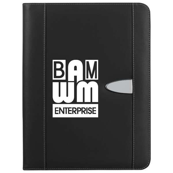 Main Product Image for ECLIPSE BONDED LEATHER ZIPPERED PORTFOLIO WITH CALCULATOR