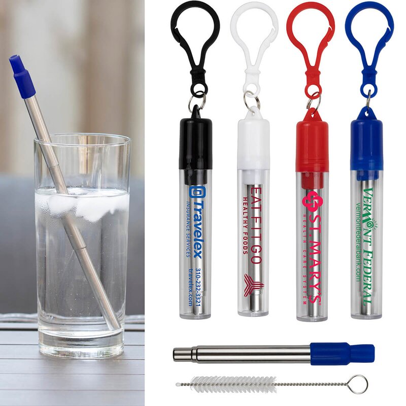 Main Product Image for Eco-Collapsible Reusable Stainless Steel Straw