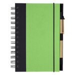 ECO-INSPIRED SPIRAL NOTEBOOK & PEN - Lime With Black