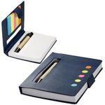 Eco Stowaway Sticky Jotter With Pen - Blue