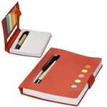 Eco Stowaway Sticky Jotter With Pen - Red