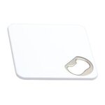 Econo Bottle Opener Coaster - White