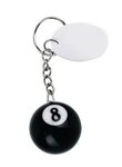 Eight Ball Key Chain - Black-white