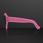 EL Wire Glowing Pink Heart Sunglasses - Pink