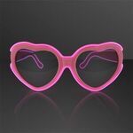 EL Wire Glowing Pink Heart Sunglasses -  