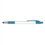 Elite Slim Stylus Pen (Digital Full Color Wrap) - Light Blue/white/silver