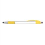 Elite Slim Stylus Pen (Digital Full Color Wrap) - Yellow/white/silver