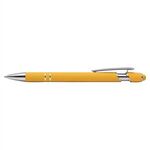 Ellipse Softy Brights w/Stylus - Laser Engraved - Metal Pen - Yellow-silver