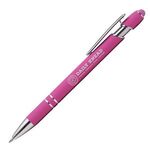 Ellipse Softy Brights w/Stylus - Laser Engraved - Metal Pen -  