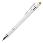 Ellipse Softy White Barrel Metal Pen w/ Stylus - ColorJet - Yellow