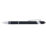 Ellipse Stylus - ColorJet - Full-Color Metal Pen - Black-silver
