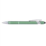 Ellipse Stylus - ColorJet - Full-Color Metal Pen - Green-silver