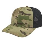 Embroidered Camo Trucker Mesh Back Cap - Mossy Oak® Breakup ®-black