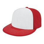 Embroidered Flexfit(R) Aerated Performance Cap - White-red