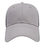 Embroidered Gradient Screen Print Mesh Cap - Gray-navy-white