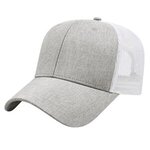 Embroidered Heathered Polyester with Ultra Soft Mesh Back Cap -  