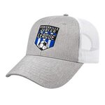 Embroidered Heathered Polyester With Ultra Soft Mesh Back Cap -  