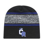 Embroidered In Stock Variegated Striped Beanie -  