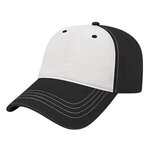 Embroidered Relaxed Golf Cap - White/Black