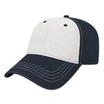 Embroidered Relaxed Golf Cap - White/Navy