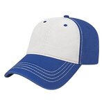 Embroidered Relaxed Golf Cap - White/Royal