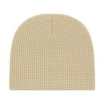Embroidered Waffle Knit Beanie - Ivory