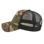 Embroidered Woodland Camo with Soft Mesh Back Cap -  