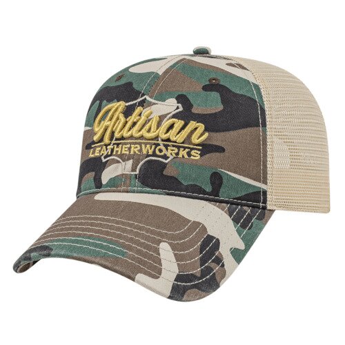 Main Product Image for Embroidered Woodland Camo with Soft Mesh Back Cap