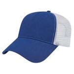 Embroidered X-Tra Value Five Panel Mesh Back Cap - Royal-white