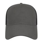 Embroidered X-Tra Value Mesh Back Cap - Charcoal/black