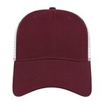 Embroidered X-Tra Value Mesh Back Cap - Maroon/white