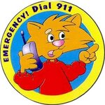 Emergency Dial 911 Sticker Rolls - Standard