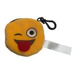 Emoji Plush Pouch Wink Keychain -  