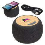 Empire Bamboo Wireless Speaker with 5W Wireless Charger -  