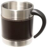 Empire (TM) Leather-Stainless Coffee Cup - Black