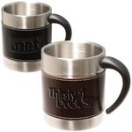 Buy Custom Coffee Cup Empire  (TM) Leather-Stainless Steel 10 Oz