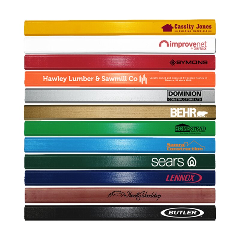 Main Product Image for Custom Printed Enamel Finish Carpenter Pencil
