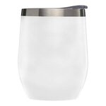 Escape - 11 oz. Double-Wall Stainless Wine Cup - Laser - White