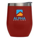 Escape - 11oz. Double Wall Stainless Wine Cup - Full Color - Red