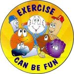 Exercise Can Be Fun Sticker Rolls -  