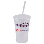 Explore - ColorJet - 16 Oz. Double Wall Tumbler Cup - Clear