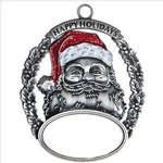 Express Santa Holiday Ornament - Silver