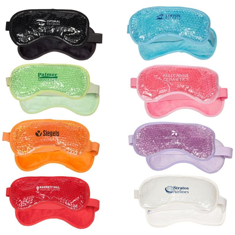 Main Product Image for Imprinted Eye Mask Aqua Pearls Hot And Cold Pack