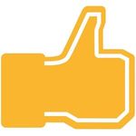 Facebook Like Foam Hand - Athletic Gold