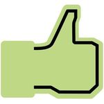 Facebook Like Foam Hand - Lime Green