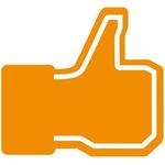 Facebook Like Foam Hand - Orange