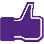 Facebook Like Foam Hand - Purple